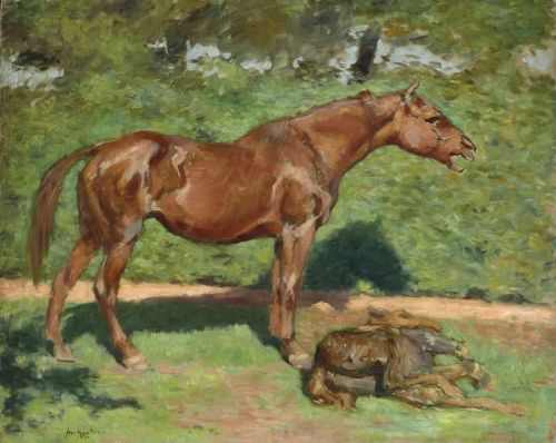 Anquetin Louis Jument Et Son Poulain Ca. 1892 95 canvas print