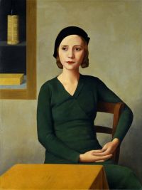 Antonio Donghi Donna Al Caffè 1931