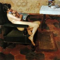 Antonio Ortiz Echague Naked On The Armchair