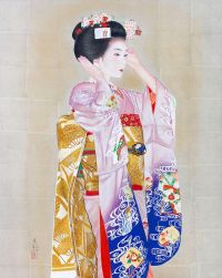 Aoyama Nobuyoshi A Crown of Sakura Canvas Art Paint
