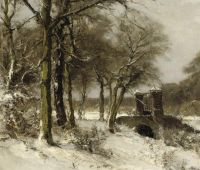 Apol Louis Eine Brücke im Winter