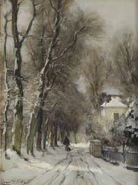 Apol Louis A Snow Covered Path In Winter canvas print