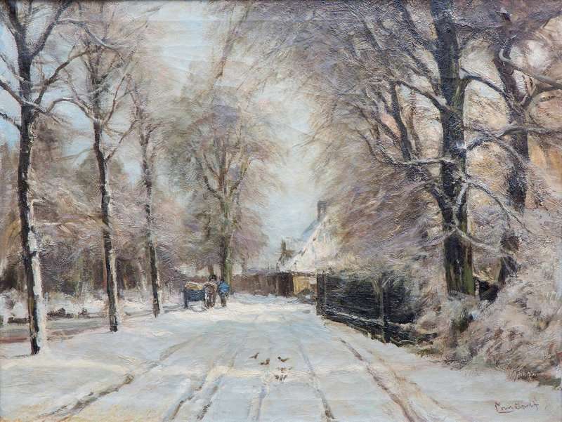 Apol Louis A Snowy Lane In The Hague canvas print