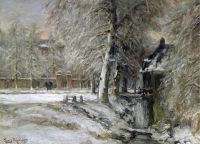 Apol Louis A Wintry Day In The Haagse Bos canvas print