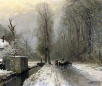 Apol Louis Returning Home After The Snowfall canvas print