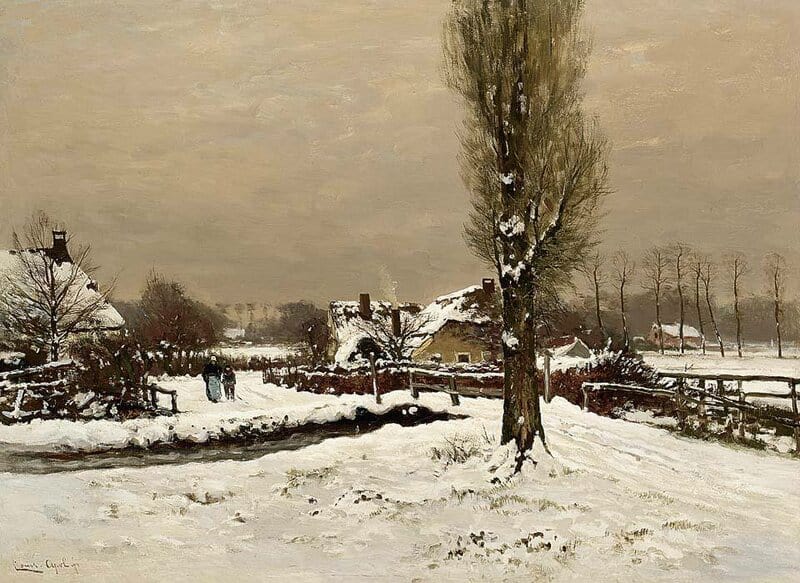Apol Louis Snow Covered Farms On The Biljoen Estate Velp canvas print