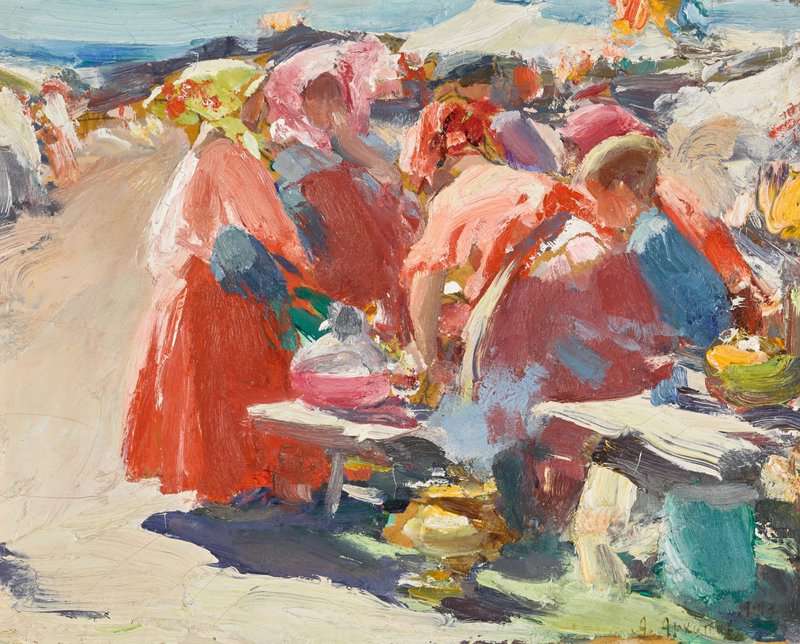 Arkhipov Abram Efimovich At The Market 1919 canvas print
