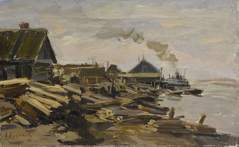 Arkhipov Abram Efimovich Steamship In Northern Russia 1898 canvas print