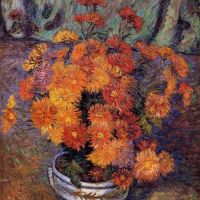 Armand Guillaumin A Vase Of Chrysanthemums - 1885