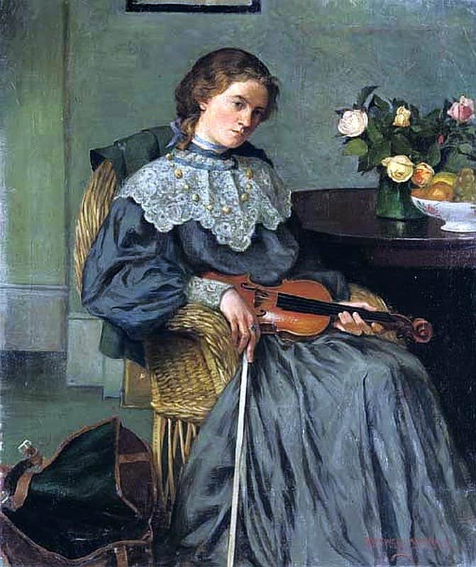 Armfield Maxwell Ashby Portrait Of Constance Smedley Three Quarter Length With A Violin 1906 canvas print