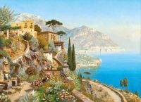 Arnegger Alois A Coastal Lanscape In Amalfi canvas print