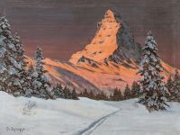Arnegger Alois Das Matterhorn Im Abendrot canvas print