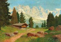 Arnegger Alois Sommerlandschaft In Den Dolomiten canvas print