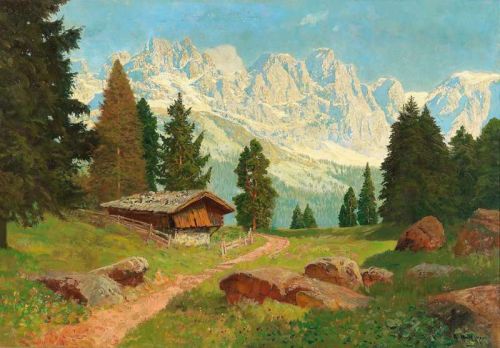 Arnegger Alois Sommerlandschaft In Den Dolomiten canvas print