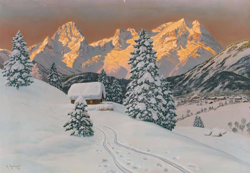 Arnegger Alois The Hoher Priel In The Evening Light canvas print