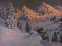 Arnegger Alois Winterliches Alpengluhen   Silvretta canvas print
