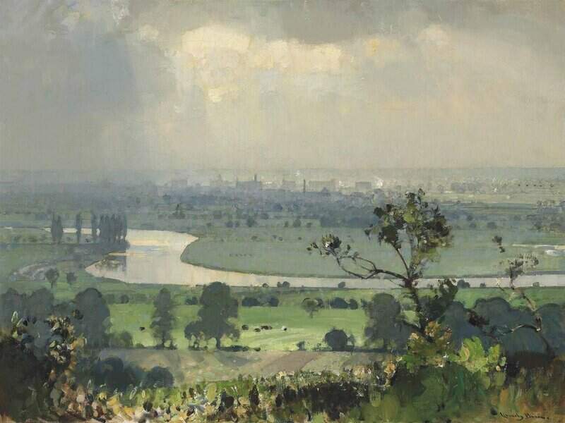 Arnesby Brown John Alfred The Trent Valley 1932 canvas print