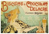 Art Nouveau Biscuits And Chocolat Delacre canvas print