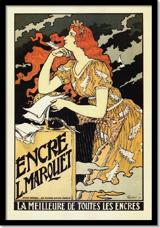 Art Nouveau Encre Marquet canvas print