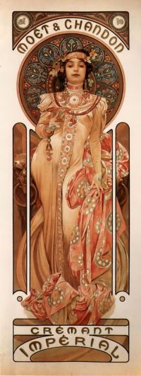 Art Nouveau Mucha Moet Et Chandon Cremant Imp Rial 1899 canvas print