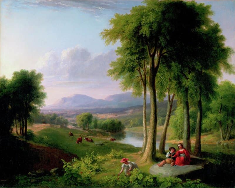 Tableaux sur toile, 1837년 Rutland Vermont 근처의 Asher Brown Durand 보기 재생산