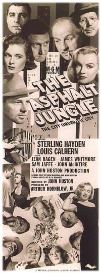 Asphalt Jungle 1950 Filmplakat auf Leinwand