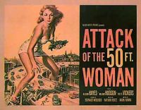 Attack Of The 50 Ft Woman  1958 Movie Poster canvas print