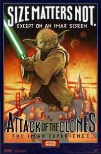 Poster del film speciale per la proiezione di Imax dell'attacco dei cloni