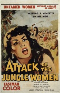 Attack Of The Jungle Women Movie Poster canvas print