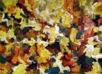 Audrey Flack Abstrakter Expressionist Autumn Sky 1953