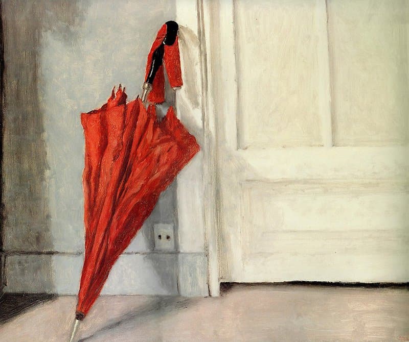 Tableaux sur toile, reproduction de Avigdor Arikha The Red Umbrella 1973