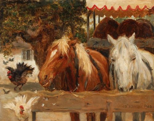 Bache Otto Horses And Bear Wagon 1903 canvas print
