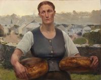 فلاح بايس فيرمين يحمل رغيفين من الخبز 1897