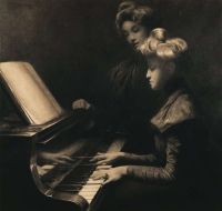Baes Firmin The Piano Lesson canvas print