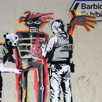 Banksy Basquiat en la barbacana