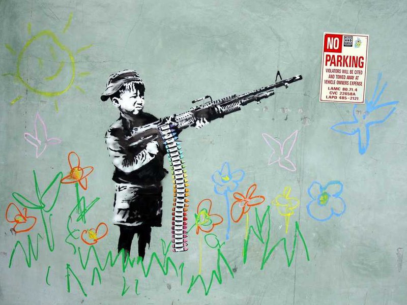 Banksy Child Soldier Art Prints on Canvas