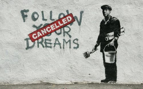 Banksy Follow Your Dreams canvas print