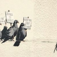Banksy Migrants Not Welcome