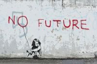 Banksy No Future Girl Balloon