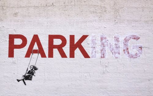 Banksy Parking canvas print