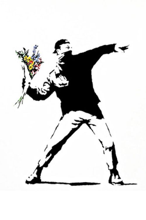 Banksy Rage - Flower Thrower