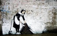 Banksy unter dem Teppich