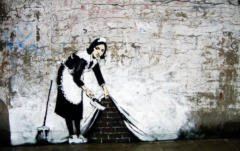 Banksy Under The Rug canvas print