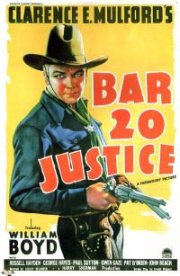 Bar 20 Justice 1938 Movie Poster canvas print