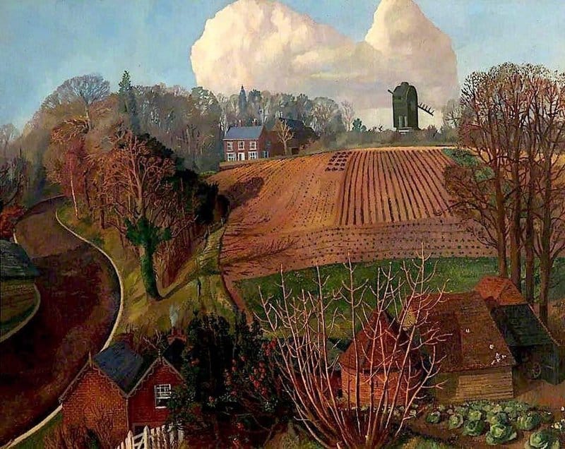 Tableaux sur toile, reproduction de Barrow Hill 1939 Malcolm Midwood Milne