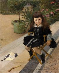 Bastien Lepage Jules Porträt eines Jungen in Saint Gratien 1878