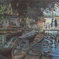 Zwemmers in La Grenouillere door Monet