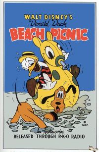 해변 피크닉 1939년 영화 포스터 캔버스 프린트