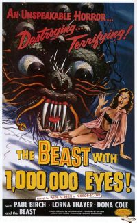 Beast With 1000000 Eyes 1955 Movie Poster canvas print