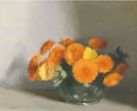 Beckett Clarice Bowl Of Calendula canvas print